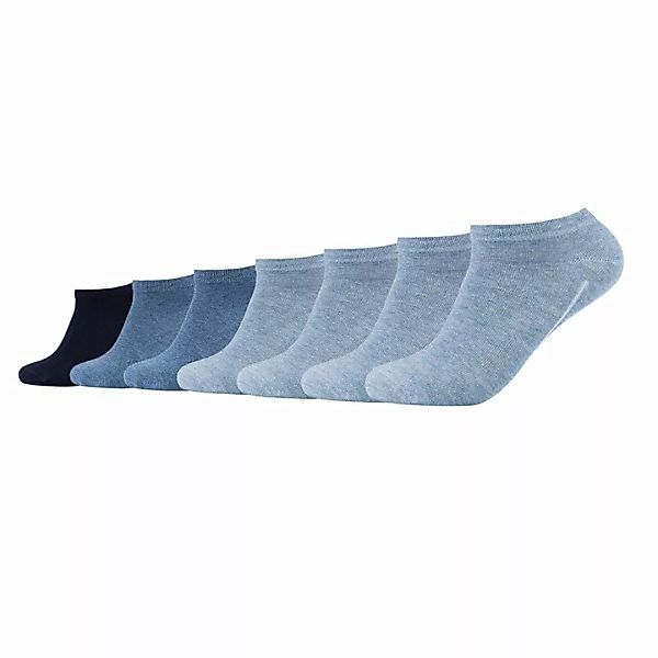 Camano Unisex Socken - Sneaker, einfarbig, 7er Pack Blau 43-46 günstig online kaufen