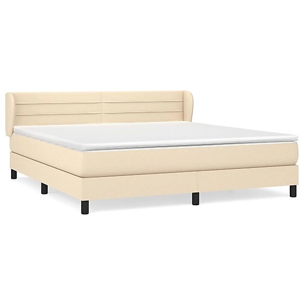 vidaXL Boxspringbett mit Matratze Creme 180x200 cm Stoff1393098 günstig online kaufen