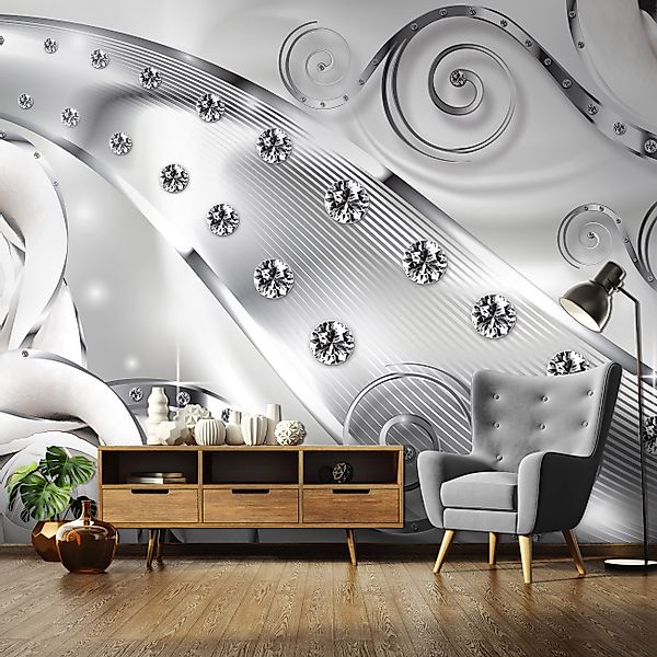 Wallarena Fototapete Blumen Diamanten 3D Vlies günstig online kaufen