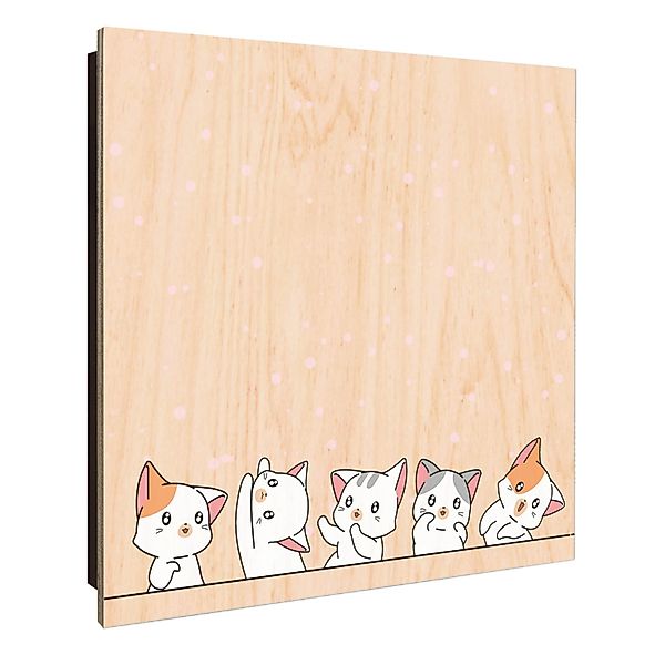 Banjado Schlüsselkasten Holz 30x30cm Schwarz Scharnier Rechts 50 Haken Desi günstig online kaufen