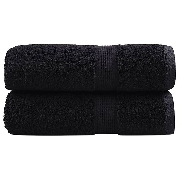 vidaXL Premium Waschhandtücher SOLUND 2 Stück Schwarz 30x30 cm 600 g/m² 137 günstig online kaufen
