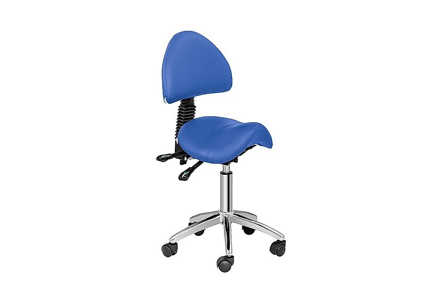 Physa Drehstuhl Sattelstuhl mit Rollen Arbeitsstuhl 55 - 69 cm 150 kg Blau, günstig online kaufen