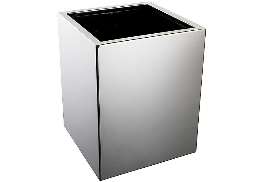 VIVANNO Blumentopf Edelstahl ACENTO CUBICO Würfel - Silber Poliert (1 St), günstig online kaufen