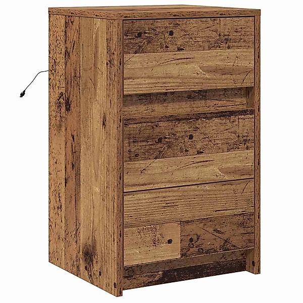 vidaXL Nachttisch mit Schubladen Altholz 38 x 34 x 61 cm Holzwerkstoff 8689 günstig online kaufen