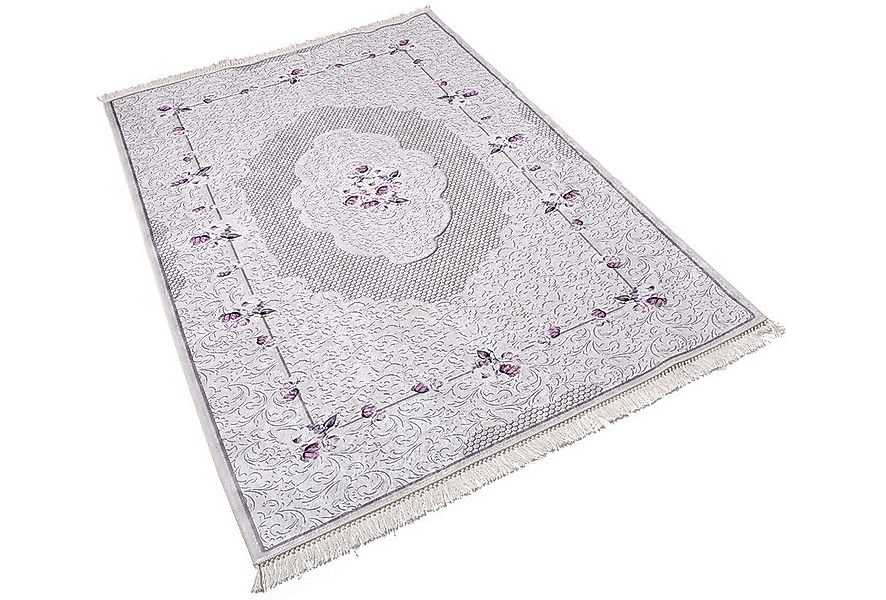 Dinarsu Teppich Lavenda Cream Teppichläufer Waschbar 30°C Läufer Flach, Rec günstig online kaufen