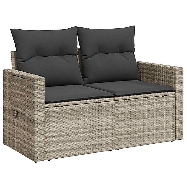 vidaXL Loungesofa Gartensofa mit Kissen 2-Sitzer günstig online kaufen