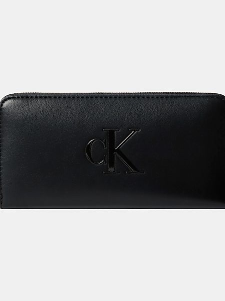 Calvin Klein Geldbörse "RAISED CK LONG ZIP AROUND", Damen Geldbeutel, Porte günstig online kaufen
