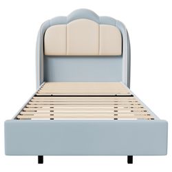 HOMAVO Kinderbett Polsterbett, Einzelbett mit LED-Beleuchtung günstig online kaufen