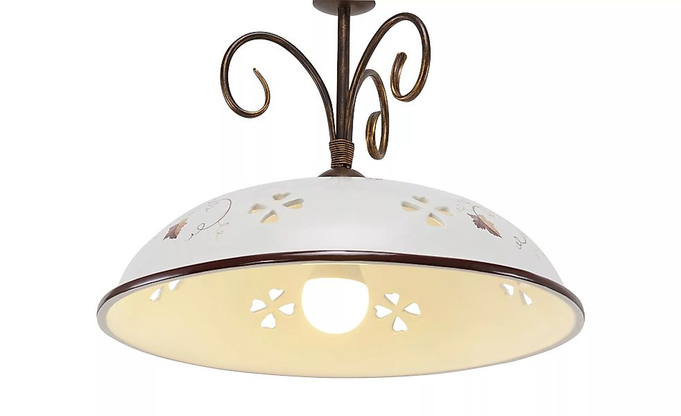 Keramikpendelleuchte, 1-flammig weiß-matt - weiß - 100 cm - Lampen & Leucht günstig online kaufen