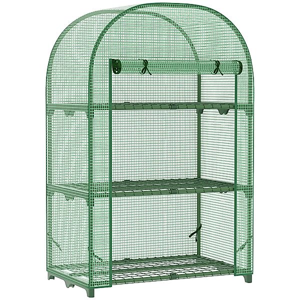 Outsunny Foliengewächshaus mit 3 Ablagen Mini günstig online kaufen