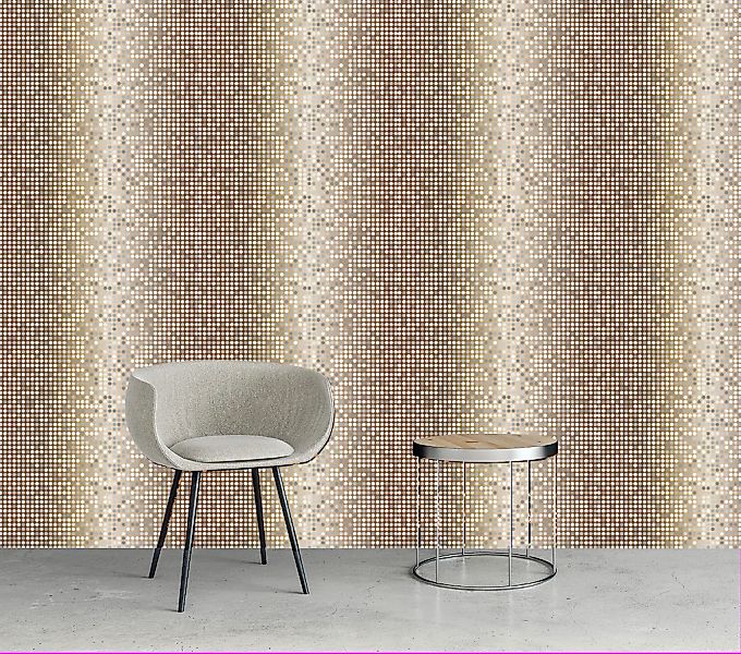 queence Vinyltapete »Beverly gold«, bedruckt-clean-unifarben-minimalistisch günstig online kaufen