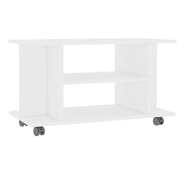furnicato TV-Schrank mit Rollen Weiß 80x40x45 cm Holzwerkstoff (1-St) günstig online kaufen