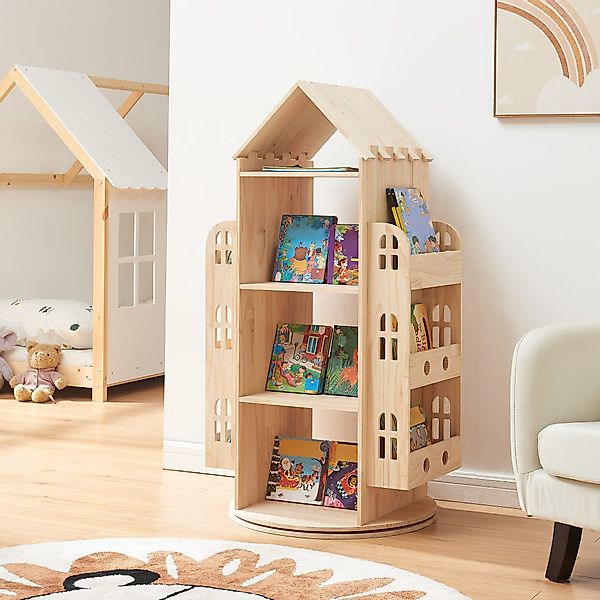 en.casa Kinderregal, drehbar »Sanköre« in Hausoptik günstig online kaufen