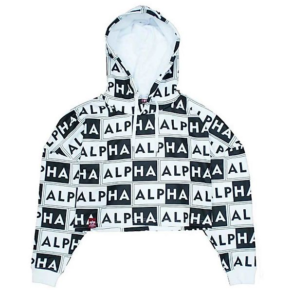 Alpha Industries Aop Cos Kapuzenpullover M White / Black günstig online kaufen