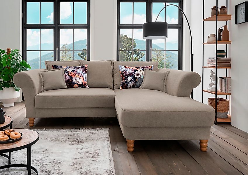 Home affaire Ecksofa "Tassilo Mega Polsterecke mit Kaltschaum im Sitz, bequ günstig online kaufen