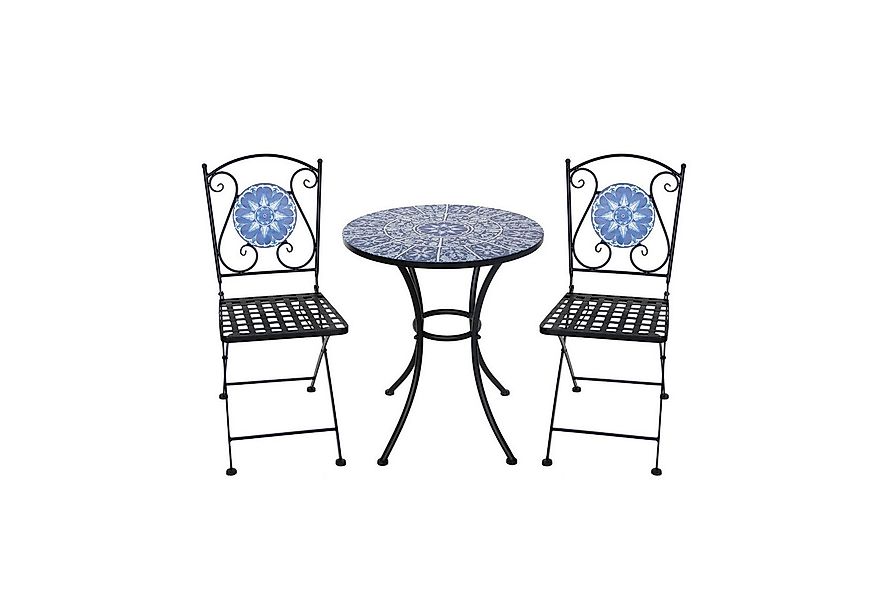 HTI-Living Garten-Essgruppe Tisch und 2 Stühle Marocco Blau, (Set, 3-tlg., günstig online kaufen