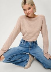 QS Longpullover Strickpullover Pullover mit Strukturmuster günstig online kaufen