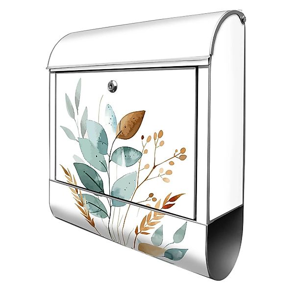 Banjado Design Briefkasten Silber Pulverbeschichtet 39x47x14cm 2 Schlüssel günstig online kaufen