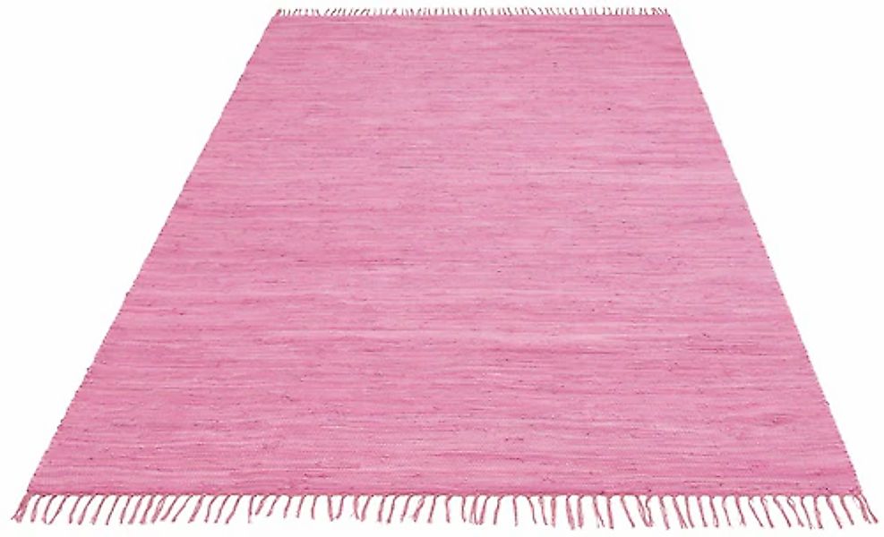my home Teppich »Paul«, rechteckig, 5 mm Höhe, Wendeteppich, Uni, handgeweb günstig online kaufen