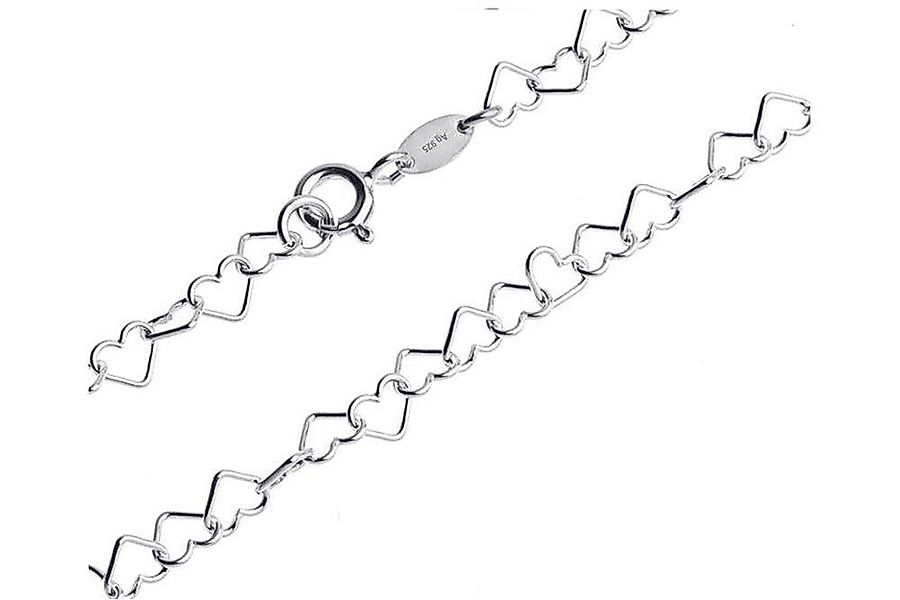 Silberkettenstore Silberarmband Fashion Line Kette Herzen günstig online kaufen