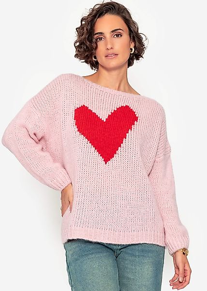 SASSYCLASSY Strickpullover Strickpullover Damen mit Herz-Details günstig online kaufen