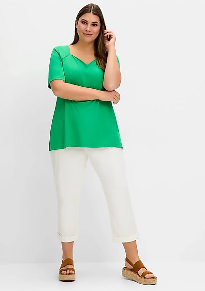 Sheego Kurzarmshirt "T-Shirt" 1 Stk. günstig online kaufen