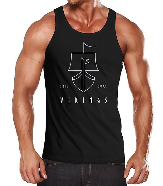 Neverless Tanktop Herren Tanktop Wikinger Schiff günstig online kaufen