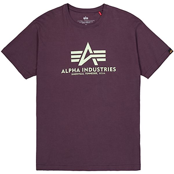 Alpha Industries  T-Shirts & Poloshirts Basic T-Shirt - Plum günstig online kaufen