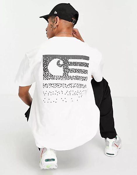 Carhartt WIP – T-Shirt in Weiß mit verbalssendem State-Print hinten günstig online kaufen