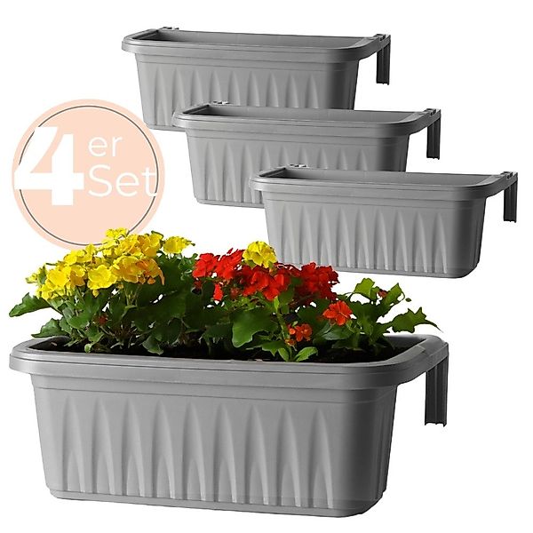 GarPet Balkonkasten 4x Blumenkasten Balkon Geländer günstig online kaufen