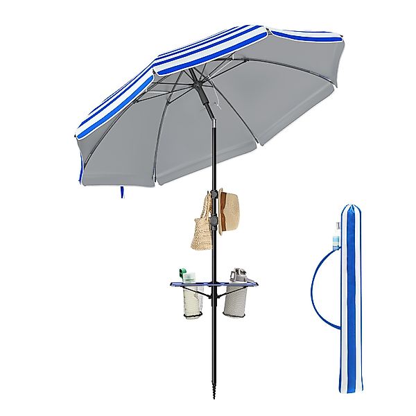 SONGMICS Sonnenschirm, ∅160 cm, Strandschirm, Sonnenschutz günstig online kaufen