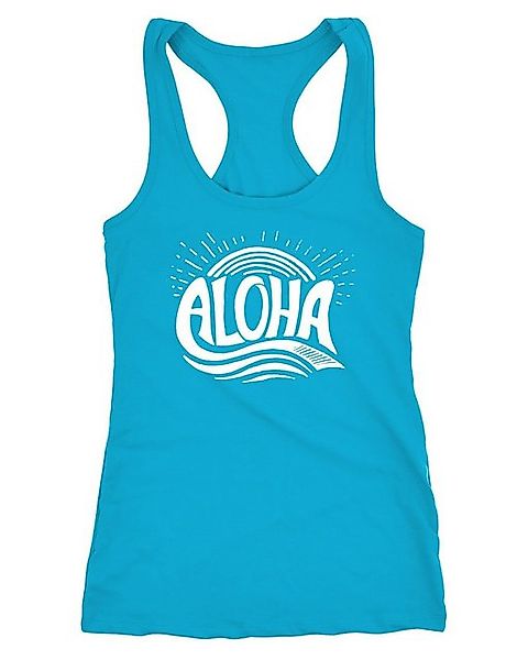 Neverless Tanktop Damen Tank-Top Aloha Wellen Surfing Sommer Racerback Neve günstig online kaufen