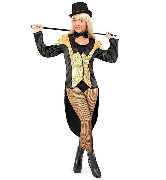 Fries Kostüm Damen Pailletten Frack Jacke in Rot Gold oder Silber Karneval, günstig online kaufen