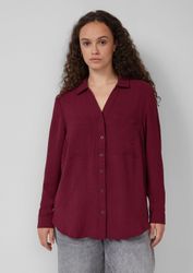 QS Langarmbluse Bluse Crêpebluse mit Turn-up-Ärmel günstig online kaufen