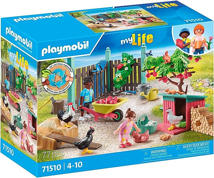 Playmobil® Kleine Hühnerfarm im Tiny Haus Garten (71510), My Life Konstrukt günstig online kaufen