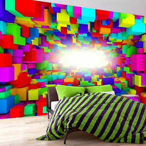 artgeist Fototapete Light In Color Geometry mehrfarbig Gr. 150 x 105 günstig online kaufen