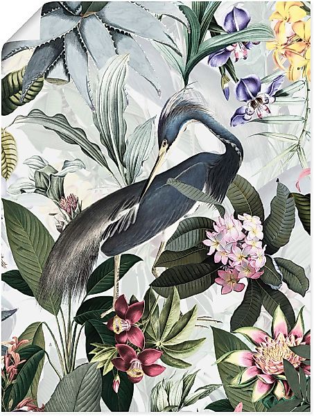 Artland Wandbild "Vintage Kranich", Vogelbilder, (1 St.) günstig online kaufen