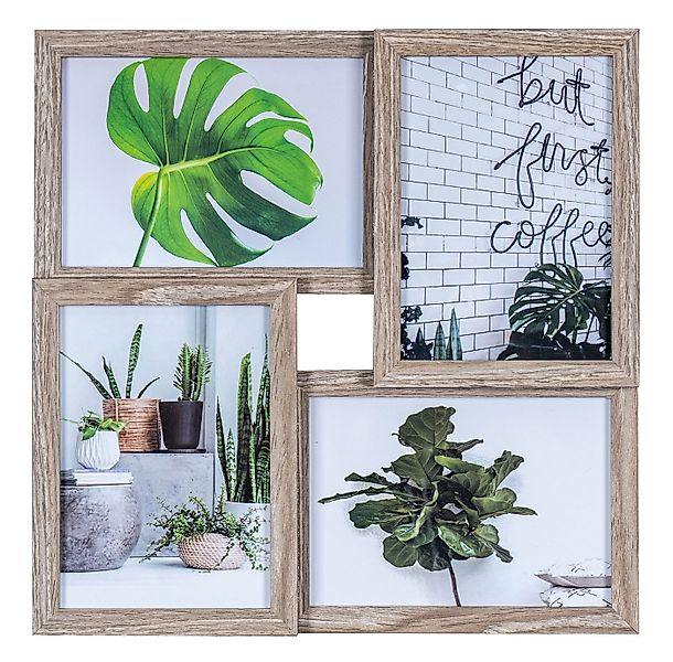 Levandeo® Bilderrahmen Collage, levandeo Bilderrahmen Collage 34x34cm 4 Fot günstig online kaufen