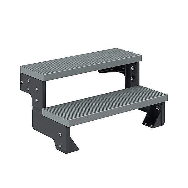 Dolle Außentreppe Gardentop Anthrazit 2 Stufen 100 cm Grau Ohne Geländer günstig online kaufen