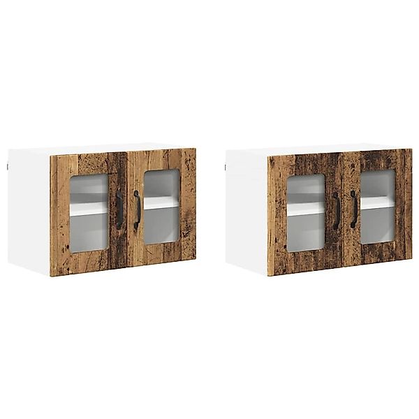 vidaXL Küchenschrank 2 Stk Altholz 60 x 31 x 40 cm Holzwerkstoff 884982 günstig online kaufen