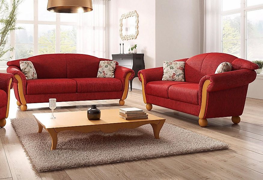 Home affaire Polstergarnitur Milano, bequem durch Federkern, Landhaus Stil, günstig online kaufen