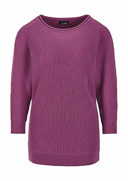 GOLDNER Rundhalspullover "Kurzgröße Fledermausärmel-Pullover, Schurwolle" günstig online kaufen