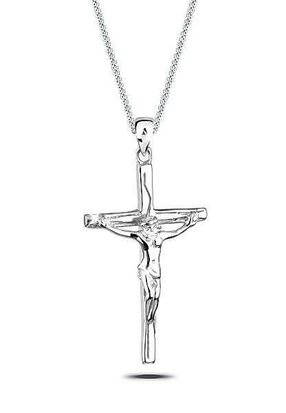 Elli Kette mit Anhänger "mit Anhänger Kreuz Jesus Kruzifix 925 Silber" günstig online kaufen