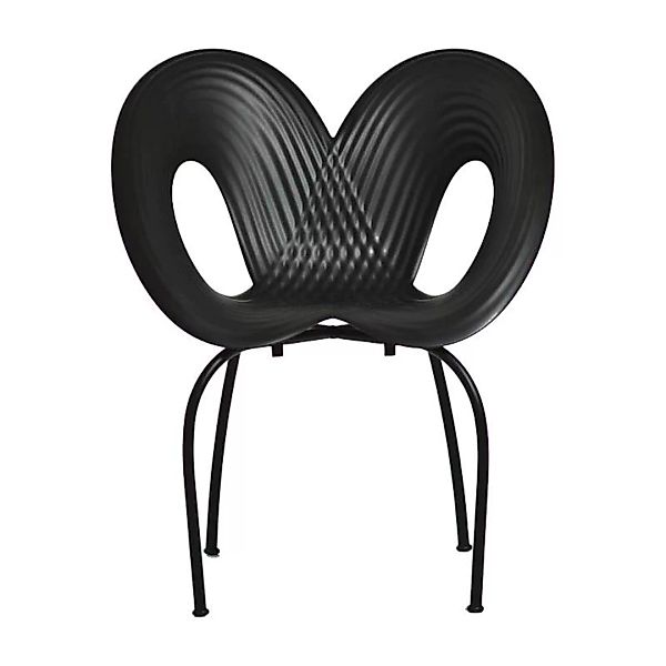 Moroso - Ripple Stuhl - tiefschwarz RAL9005/matt/Stahlgestell lackiert/BxHx günstig online kaufen