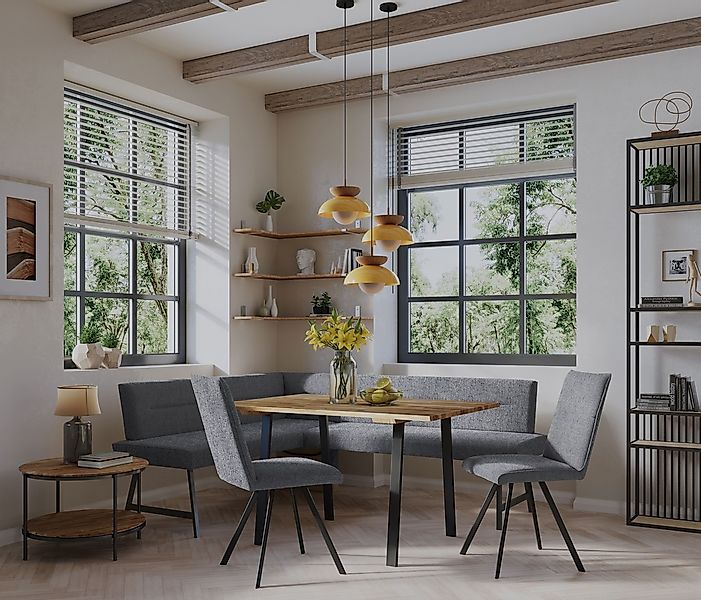 Home affaire Eckbankgruppe »Sava«, (Set, 4 tlg.), Eckbank mit Wellenfederun günstig online kaufen
