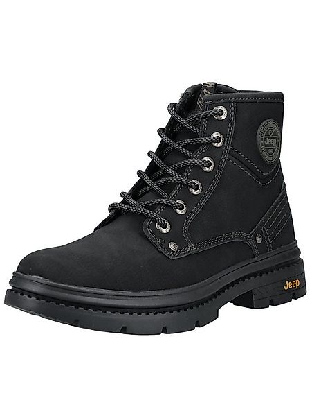 Jeep Stiefelette Leder/Textil . Schnürstiefelette günstig online kaufen