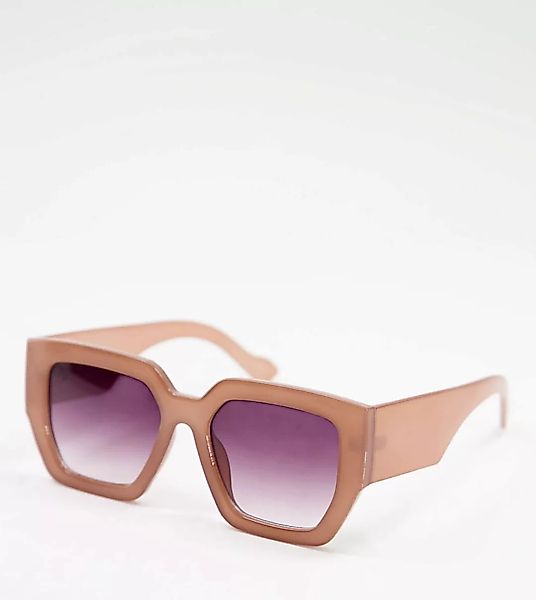 Jeepers Peepers – Eckige Oversize-Sonnenbrille für Damen in Rosa, exklusiv günstig online kaufen
