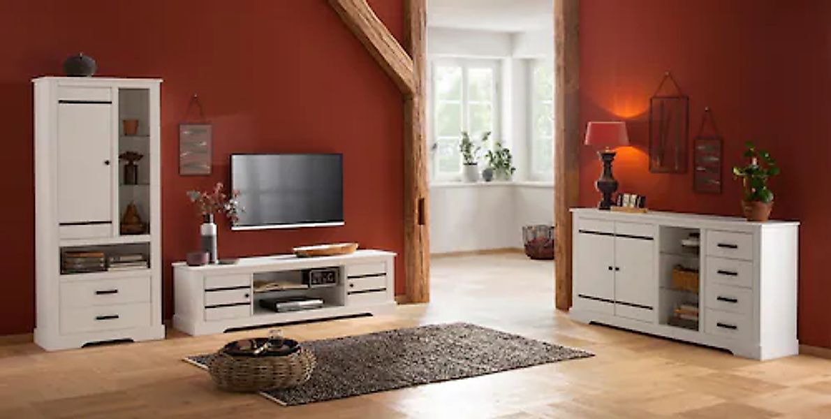 OTTO home Sideboard Kommode aus massivem Kiefernholz, mit verstellbaren Gla günstig online kaufen