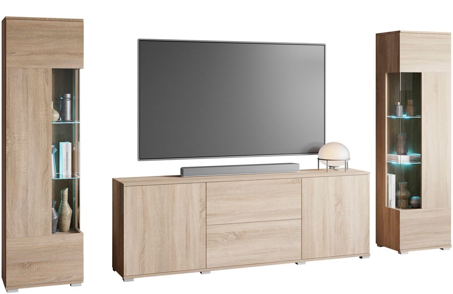 INOSIGN Wohnwand KENIA, (Komplett-Set, 3-St), Vitrinen günstig online kaufen