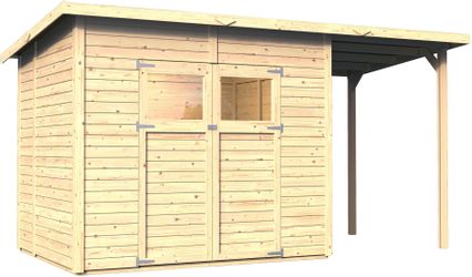 KONIFERA Gartenhaus "Amrum 3 aus naturbelassenem Fichtenholz" inklusive Fuß günstig online kaufen